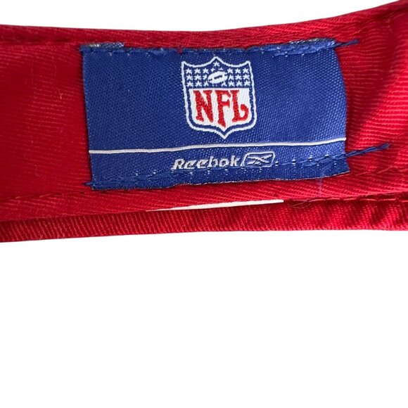 Tampa Bay Buccaneers Visor Hat Adults One Size Red With NFL Logo Strapback - Picture 7 of 11